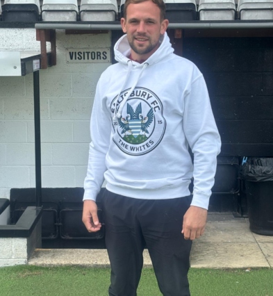 Hoodie (Large Badge) - White